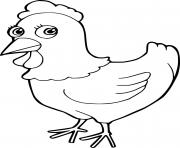 Beautiful Cartoon Hen